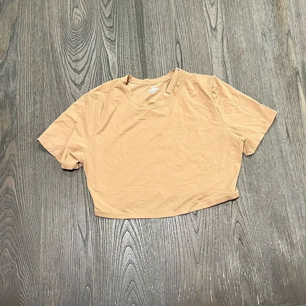 NWT Skims Fits Everybody Super Cropped T-Shirt Pullover Short Sleeve Ochre 2X
